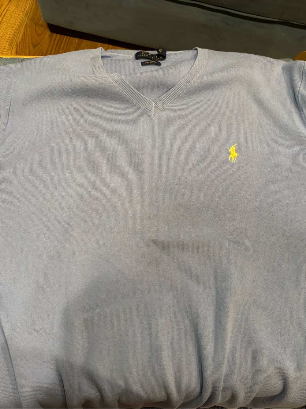 Polo by Ralph Lauren- V-Neck Sweater-Light Blue